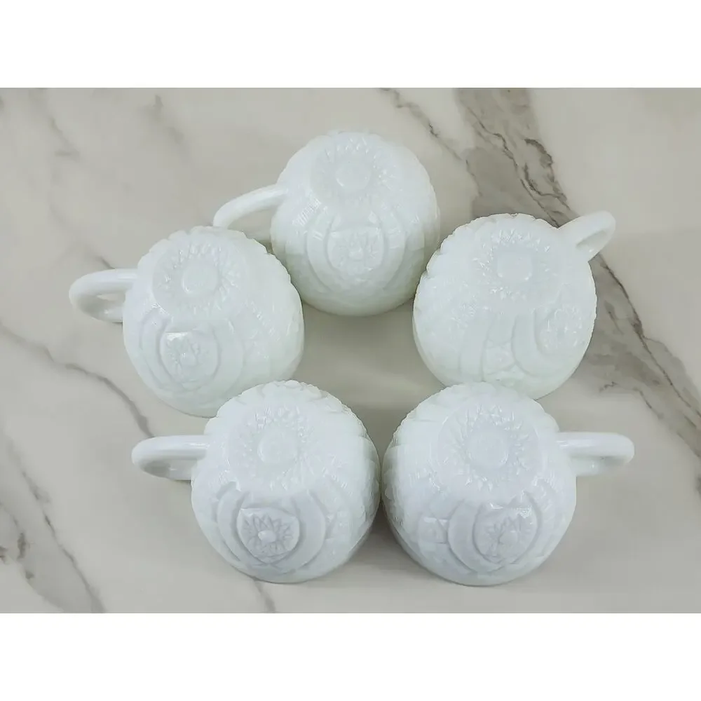 The Concord Milk Glass Punch Mug Cups 2 3/4